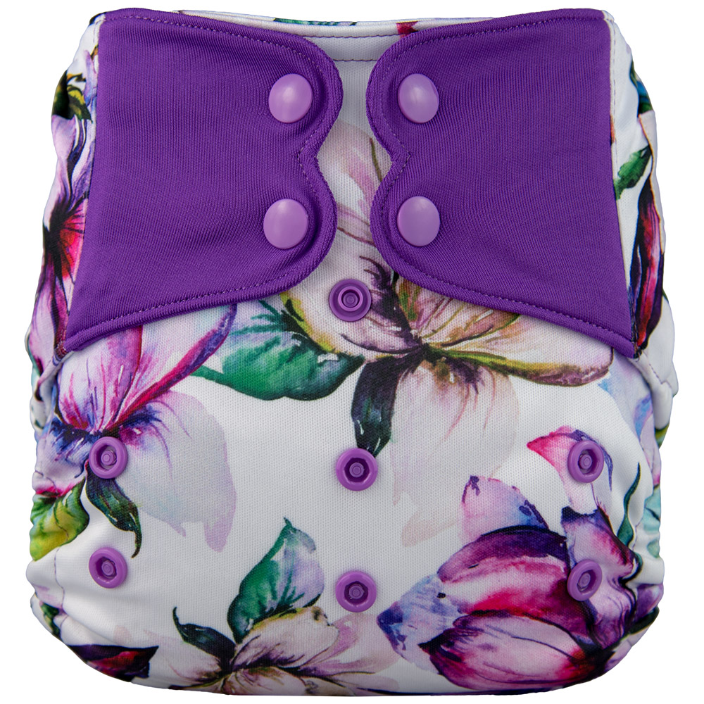 Snäppblöjskydd - vattentätt tvättbar återanvändbar 3-15kg bambu mikrofiberinsatser tyg babyblöja pojke flicka barn