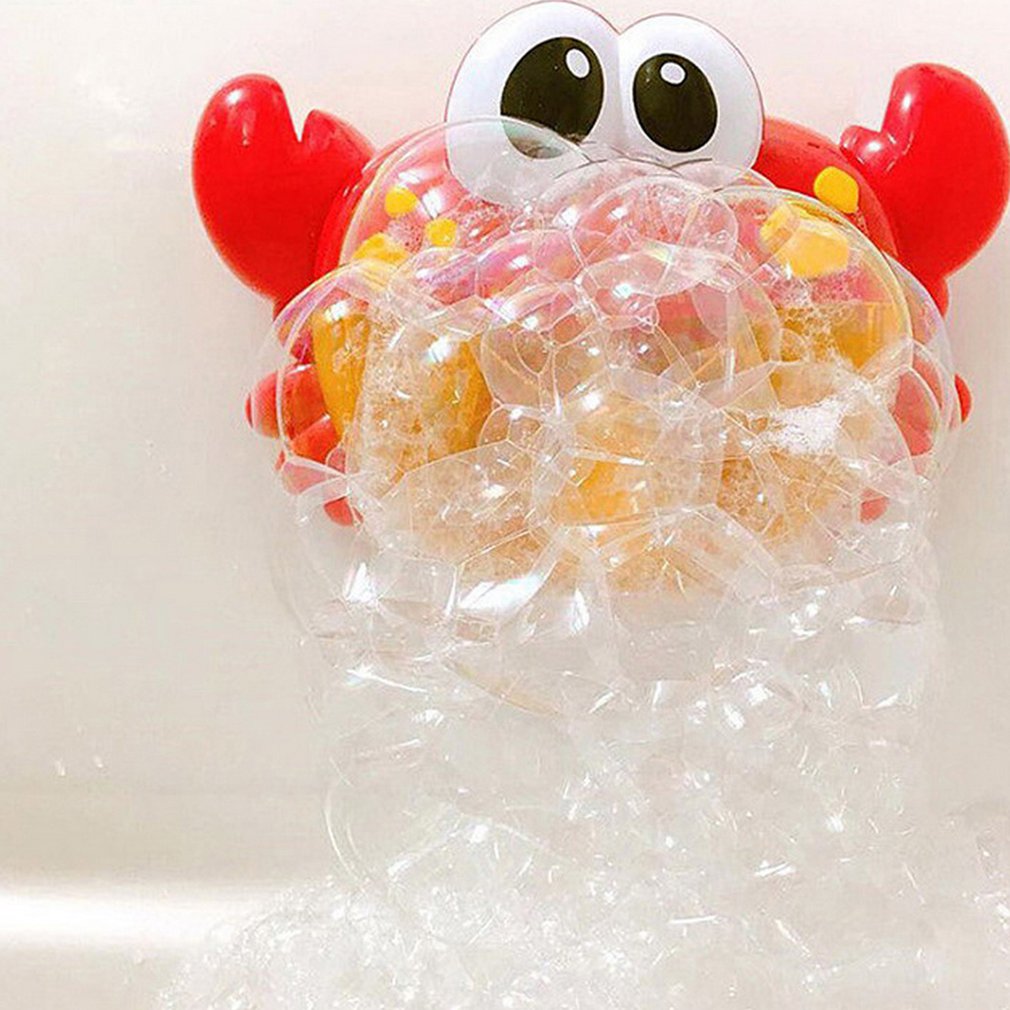 Elektrische Krab Bubble Machine Bad Bubble Maker Licht Muziek Babybadje Zeep Machine Speelgoed Zwemmen Blower Speelgoed Water Plezier Voor kids