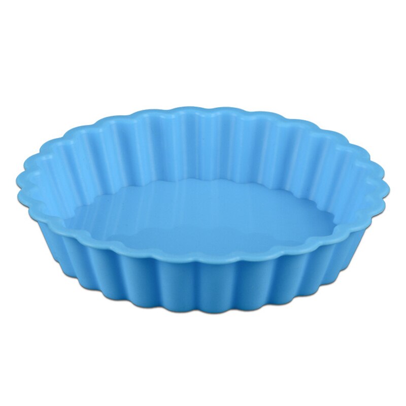 Moules à tarte en Silicone Mini Quiche moules antiadhésif rond cannelé Flan avec Bases en vrac moule à gâteau 8 pièces