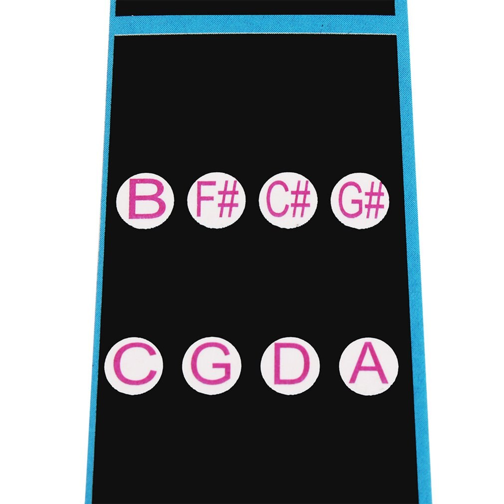 2Pcs 4/4 Scale Violin Fiddle Fingerboard Finger Guide Label Stickers Note Chart Black