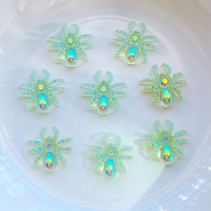 50pcs Cute Resin Mini Little Spider Flat back Cabochon Scrapbook Kawaii DIY Embellishments Accessories: C