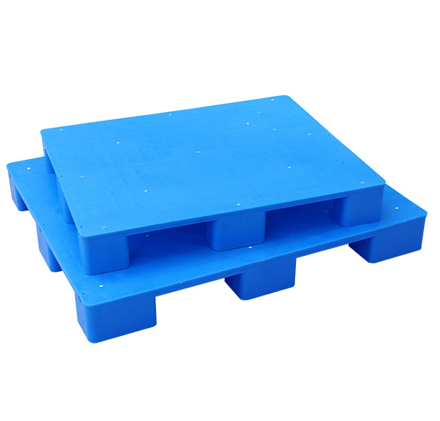 Plastpaller 1200*1000mm flate ni fot hdpe blå kraftige paller lager industri lagring logistikk stålpall