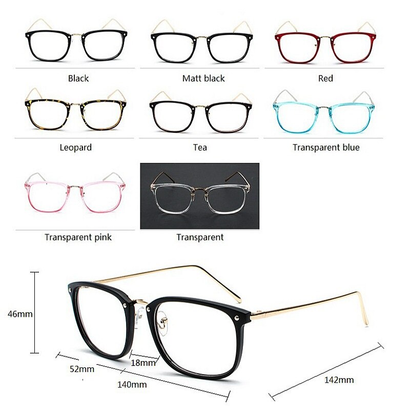 Oval Glasses Frame Women Vintage Myopia Eyeglasses Frames Clear Lens Eye Glasses Frame for Men Optical Spectacle Frame