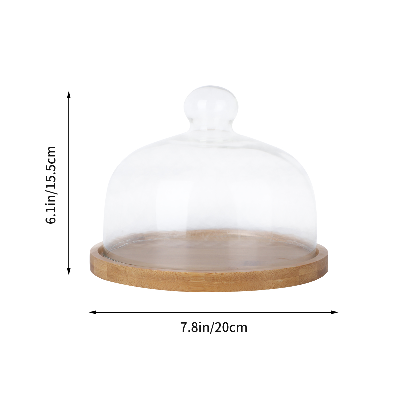 1 Pc Portable Cake and Cupcake Carrier Perfect for Transporting Cakes Cupcakes Pies or Other Desserts-20cm(Cake Cover+Bottom