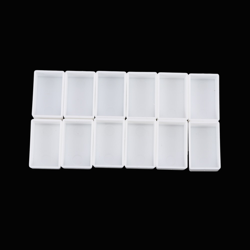 6/12/24/36/48Pcs Watercolor Palette Empty Full/Half Pan White Half Pans Paint Plastic Paint Grid Half Pans Artists Art Supplies