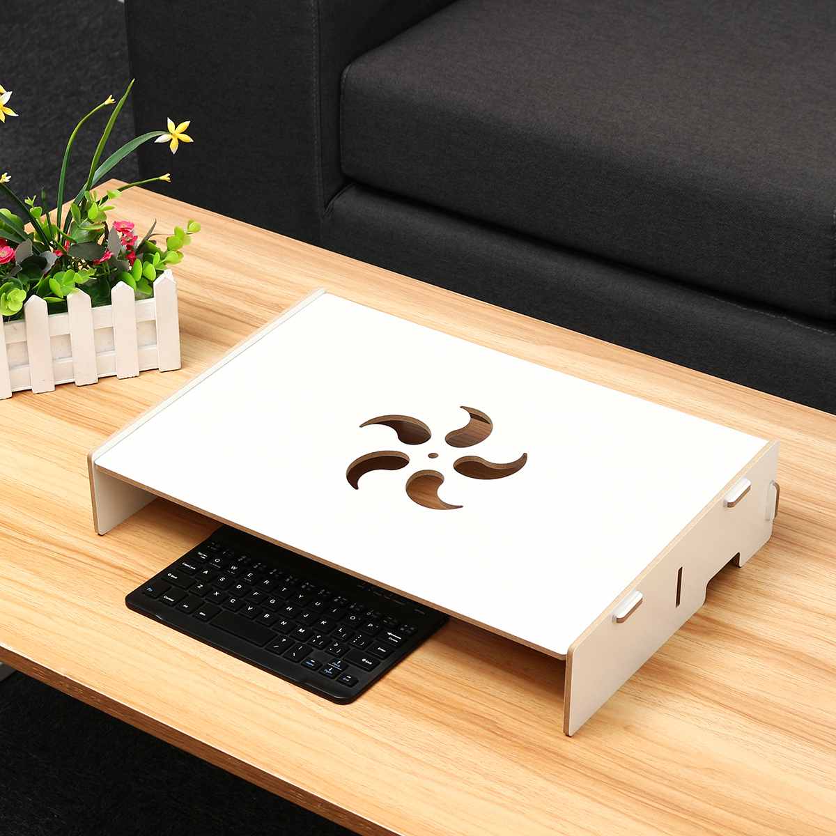 Houten Monitor Plank Plint Sterke Laptop Stand LED LCD Computer Riser Desktop Holder Bracket Home Tablet Lapdesks Multifunctionele