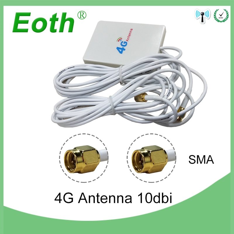 Eoth 3G 4G lte antenna 10dbi SMA Male Connector Plug antenne router external repeater wireless modem antene