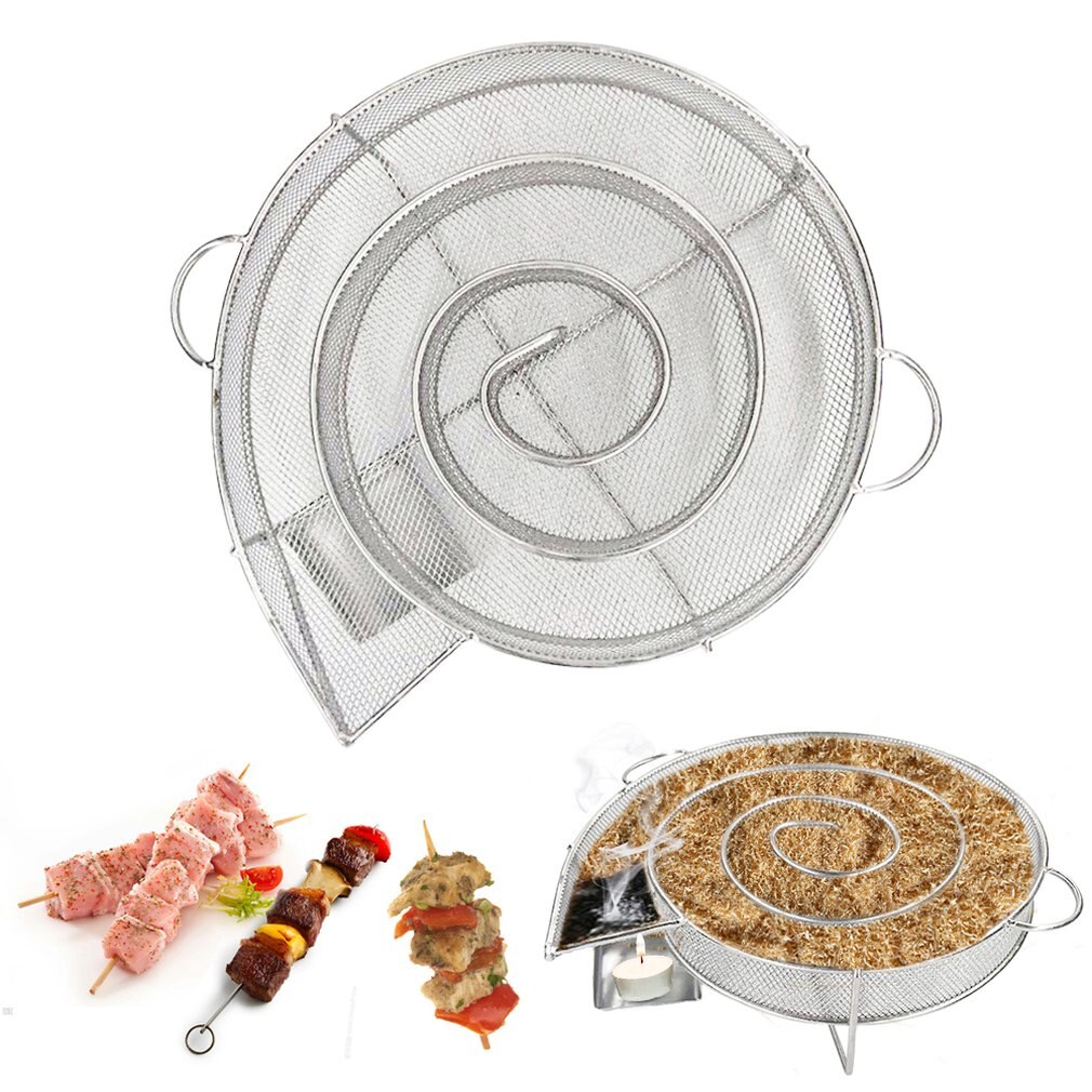 Koude Rook Generator Voor Bbq Grill Hout Chip Roken Box Hout Dust En Koude Roken Zalm Vlees Koken Roestvrij bbq Gereedschap