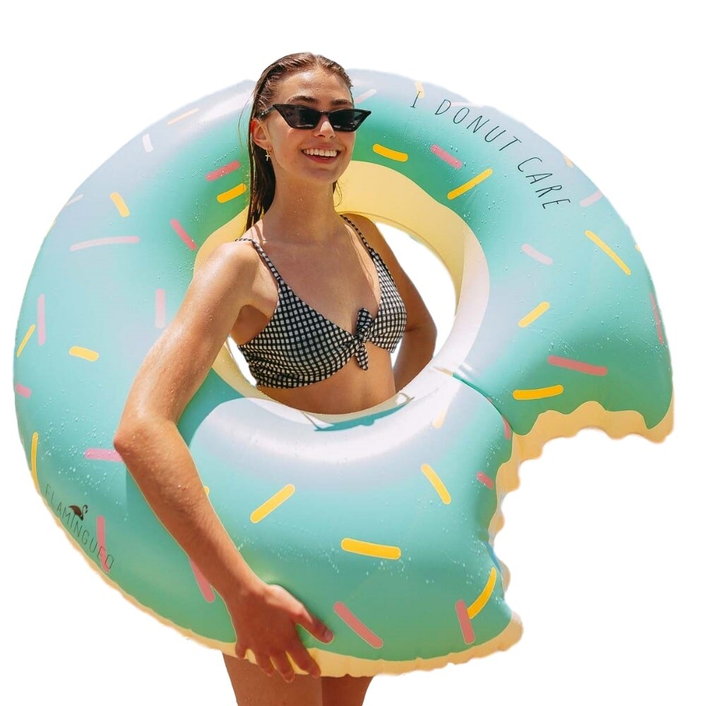 Flamingueo Flamingo Zwembad Float Grote Flamingo Opblaasbare Zwemmen Drijft Voor Volwassen Zwembad Mat: Giant Donut