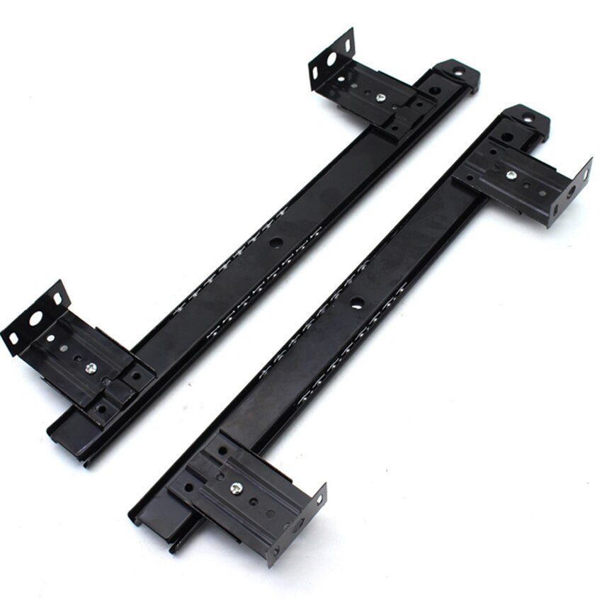 1 Set 356mm Silent Ball Bearing Keyboard Slides Keyboard Drawer Slides Tray Accessories Cabinet Furniture Hardware Rails Rack