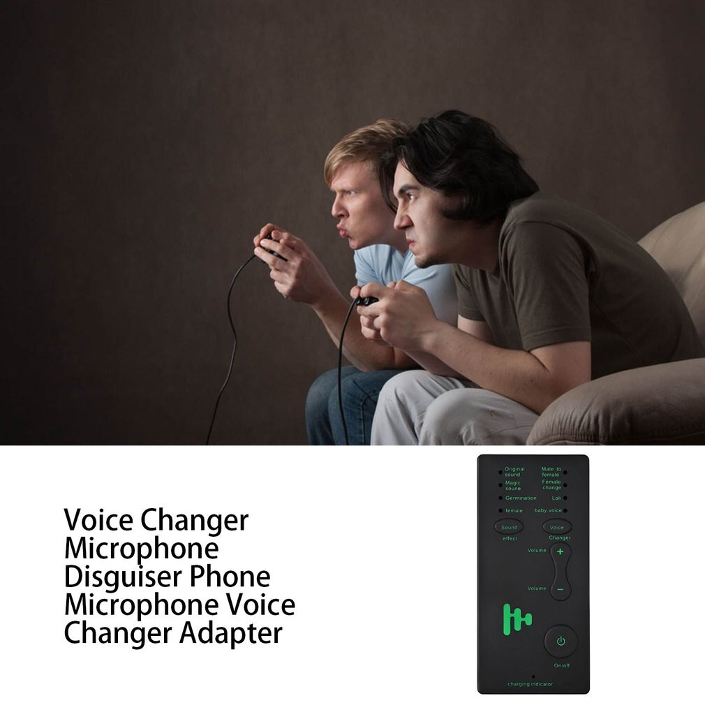 Voice Changer Adapter Draagbare Microfoon Game Disguiser Voor Pubg 8 Modi Voor Kids/Xbox/PS4/Telefoon/ipad/Computer/Laptop/Tabletten
