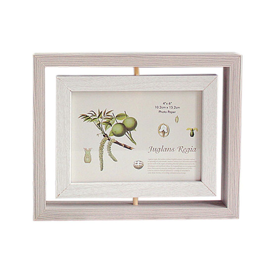 Rotating Wooden Photo Frame Picture Frame Photo Dispaly Living Room Photo Picture Holder Poster Frames Home Decor: style2 / S