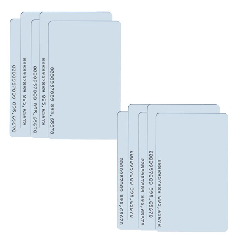White 10pcs 125 kHz RFrfid card for access control TK4100 EM4100 rfid card rfid 125khz: Default Title