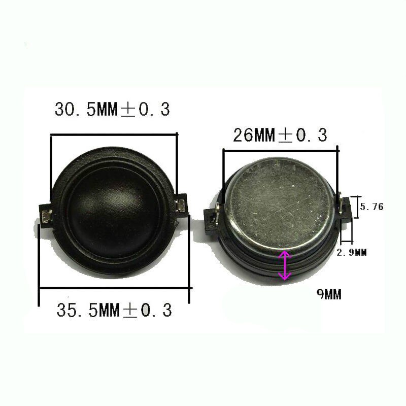 Sotamia 2 Stuks 30Mm Tweeter 4 6 8 Ohm 10W Zijde Film Treble Speaker Mini Audio Sound Speaker neodymium Luidspreker Home Theater