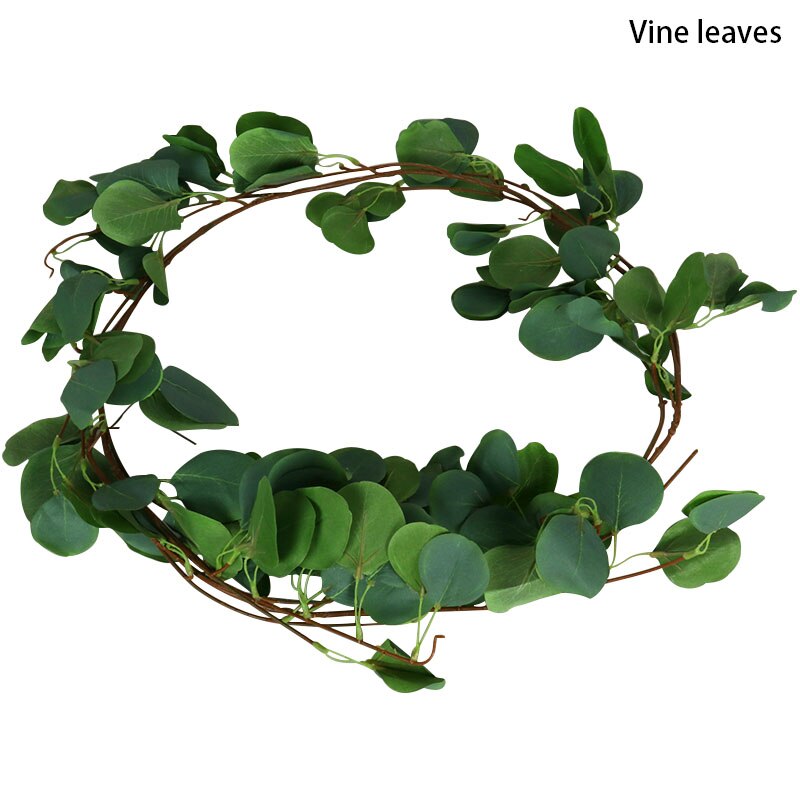 Vand græs eukalyptus plast kunstige planter palmeblad grøn plast blomst plante bryllup hjem pary dekoration bord dekorationer: Jeg