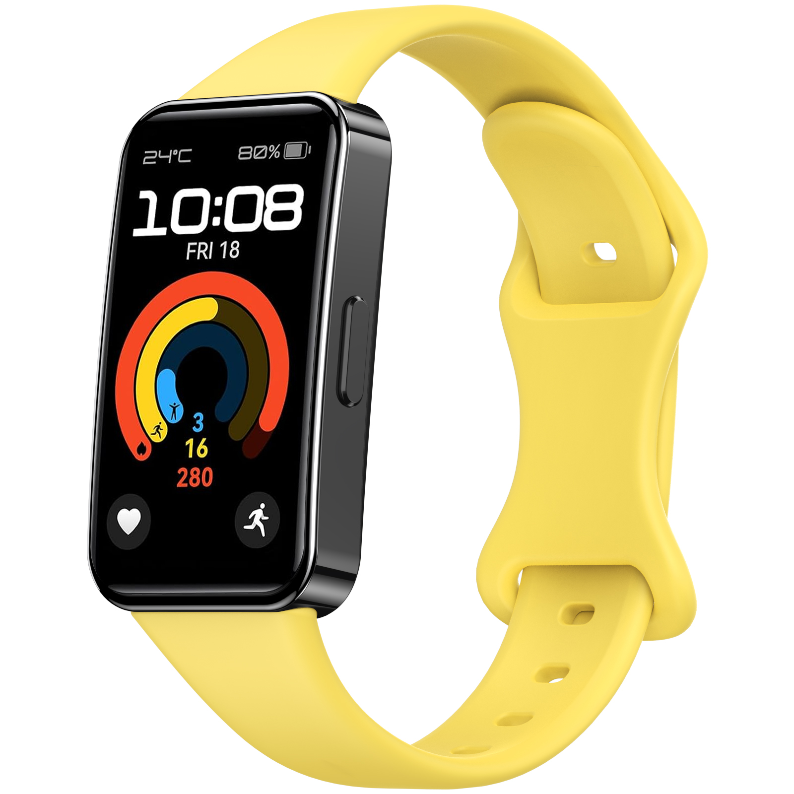 Blød Silikone Rem til Huawei Band 9 8 - Sport Åndbar Urrem Udskiftning Armbånd: Kul sort / 12mm