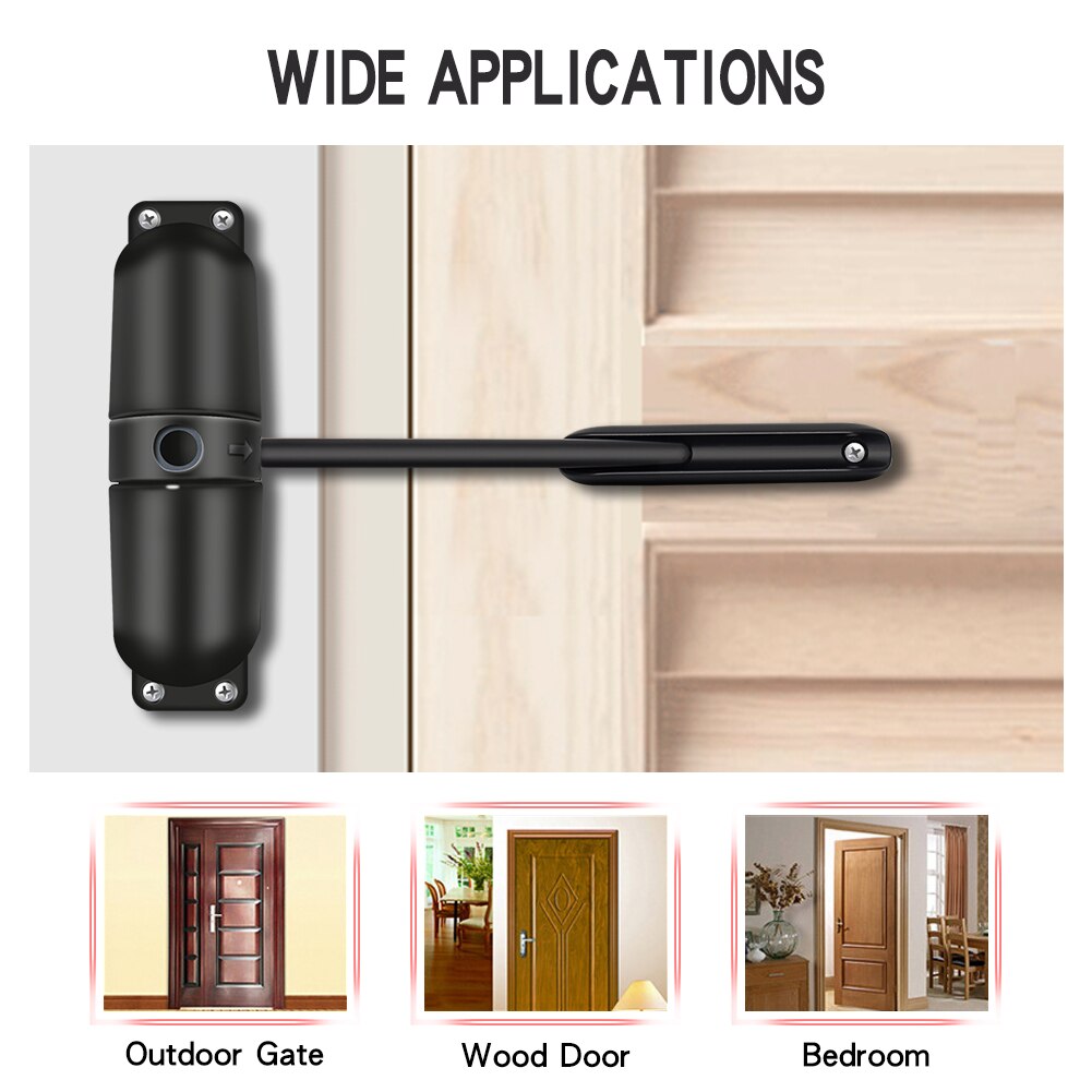 Spring Door Closer Automatic Closing Adjustable Su... Grandado