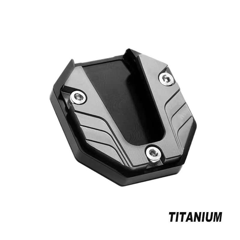 Universale Scooter moto bici cavalletto Extender piede supporto laterale estensione Pad piastra di supporto antiscivolo Base allargata: Grigio