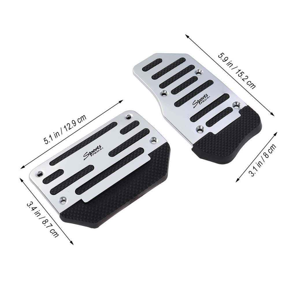 2pcs Brake Treadle Non-slip Foot Treadle Accelerator Brake Pedal Automatic Car Treadle for Vehicle