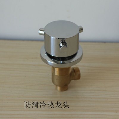 MTTUZK Solid Brass Chrome Finish Bathtub and Cold Water Control Valve Bath Shower Mixer Bathtub Faucet 3 Piece Set Faucet: hot water valve