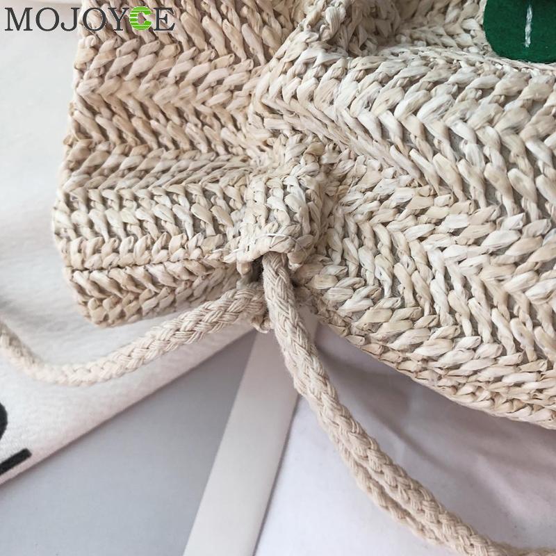 Petites filles décontracté paille cerise seau bandoulière sacs à bandoulière femmes sauvage été plage cordon poche Messenger sacs