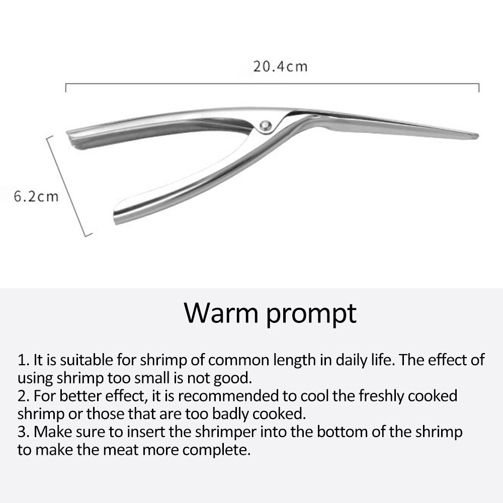 Shrimp Peeler Stainless Steel Prawn Peeling Deveiners Fishing Peel Device Cooking Seafood Gadgets Kitchen Tools Accessories