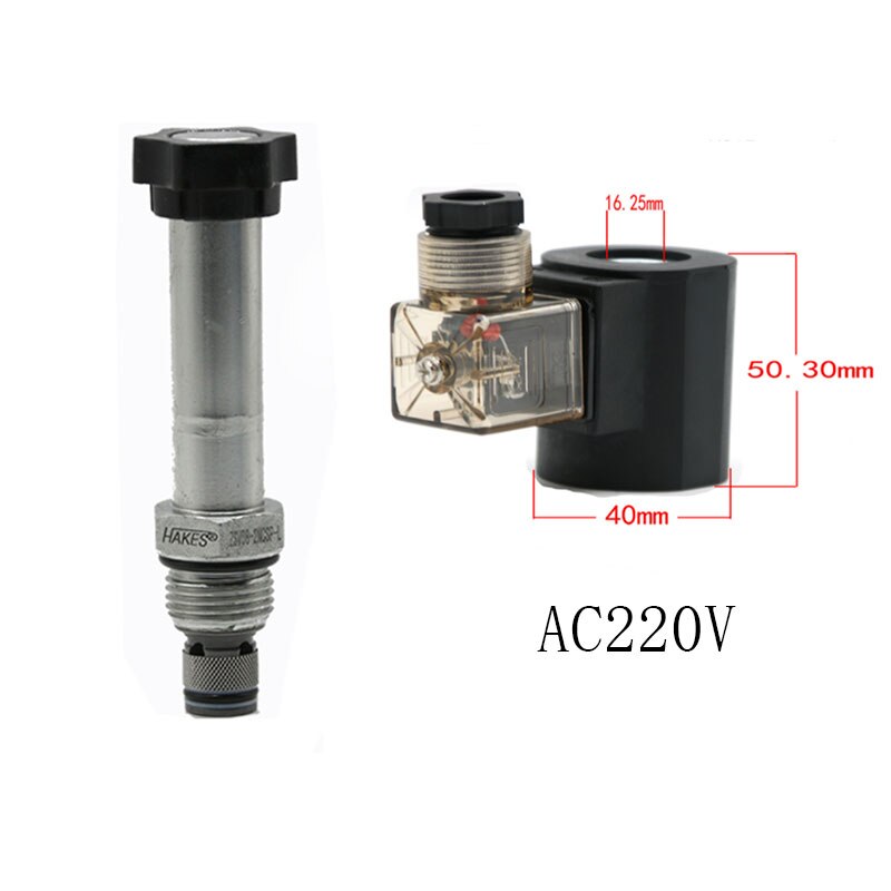 Twee-Positie Twee Normaal Gesloten Schroefdraad Plug Twee-weg Cut-Off Hydraulische Lift Magneetventiel DHF08228ZSV08-2NCSPL: AC220V