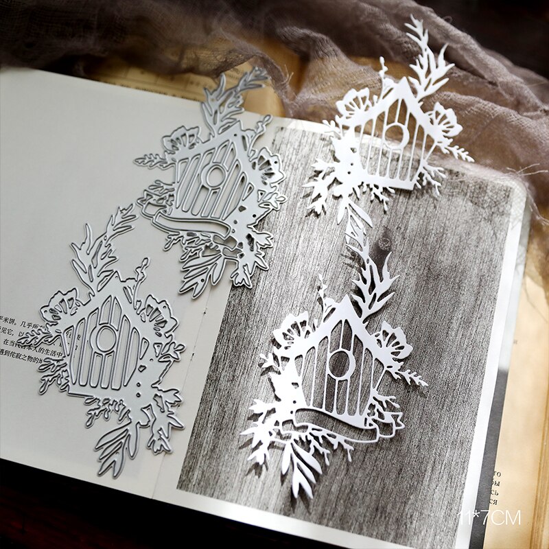 2022 Spring Lace Series Flower Frame Metal Cutting Dies Stencils for DIY Scrapbooking Decorative Embossing DIY Paper Cards: WD16