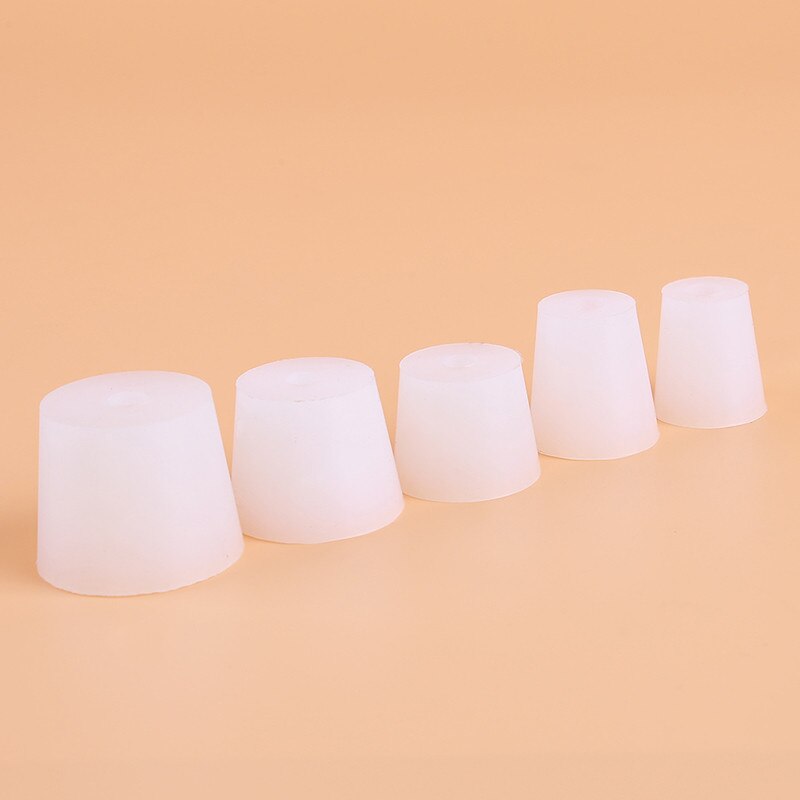 Bouchons de vin brassage à domicile, bouchon en Silicone avec trou de 8mm pour Valve de sas, Valve d&#39;échappement de Fermentation barboteur, bouchon en caoutchouc de Silicone