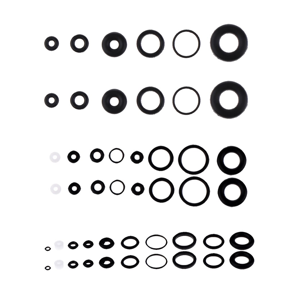 6 set svarta o-gummitätningar lämpliga för airbrush invändig tätning