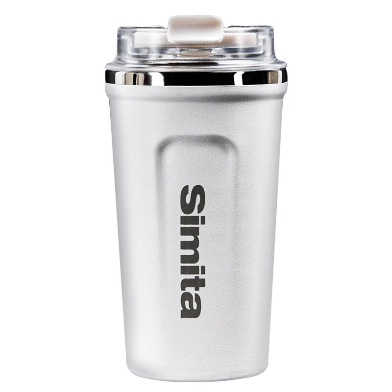 Simita Reizen Koffie Mok, Rvs Thermos Tumbler Cups, Vacuüm Geïsoleerde Fles Thermo Kopjes, Bier Drinkware Fles: WHITE