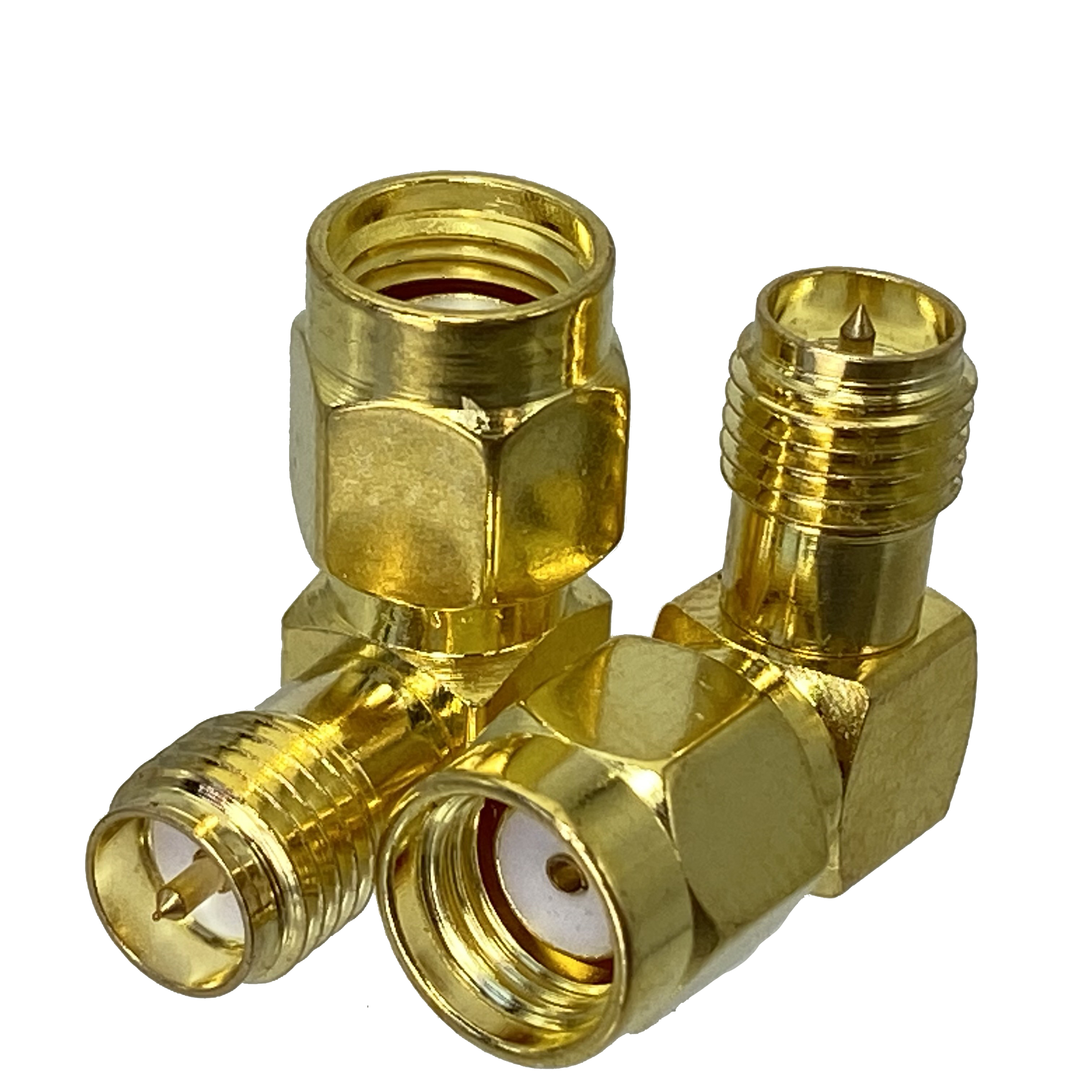 Sma rp sma adapter, sma hane hona rp-sma hane hona antennkontakt, sma kopplare rak 90 graders rf koaxialadapter 50 ohm: Beige