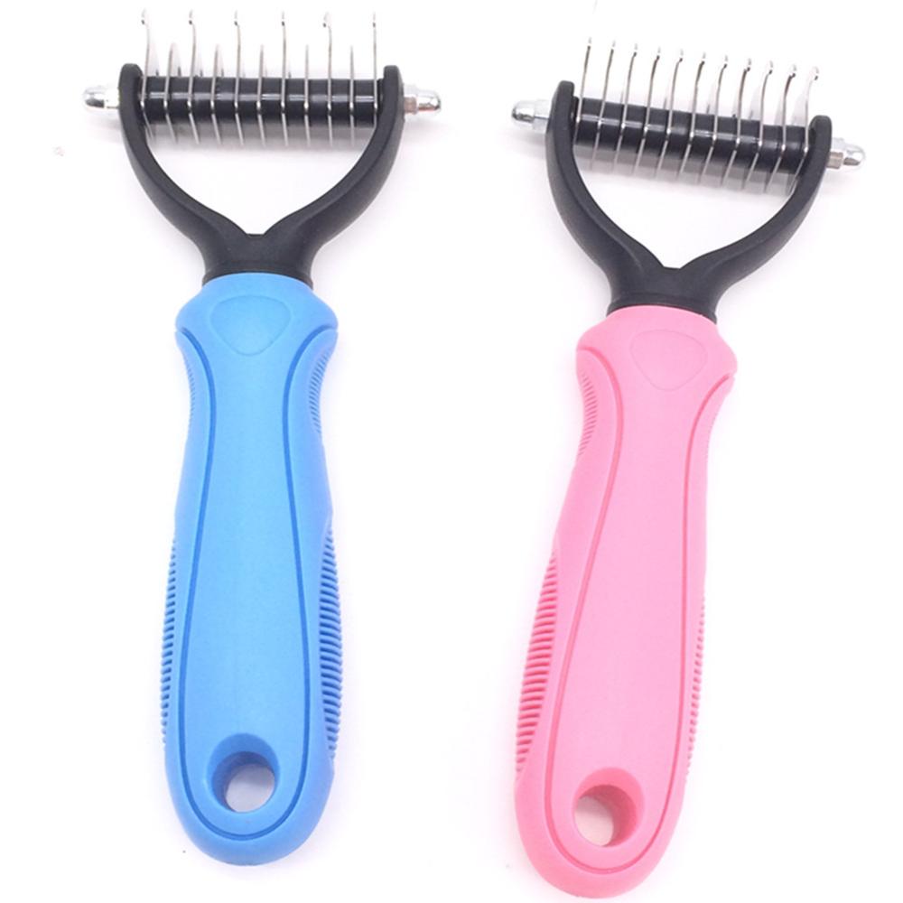 Hair Removal Comb for Dogs Cat Detangler Fur Trimming Dematting Deshedding Brush Grooming Tool For matted Long Hair Curly Pet
