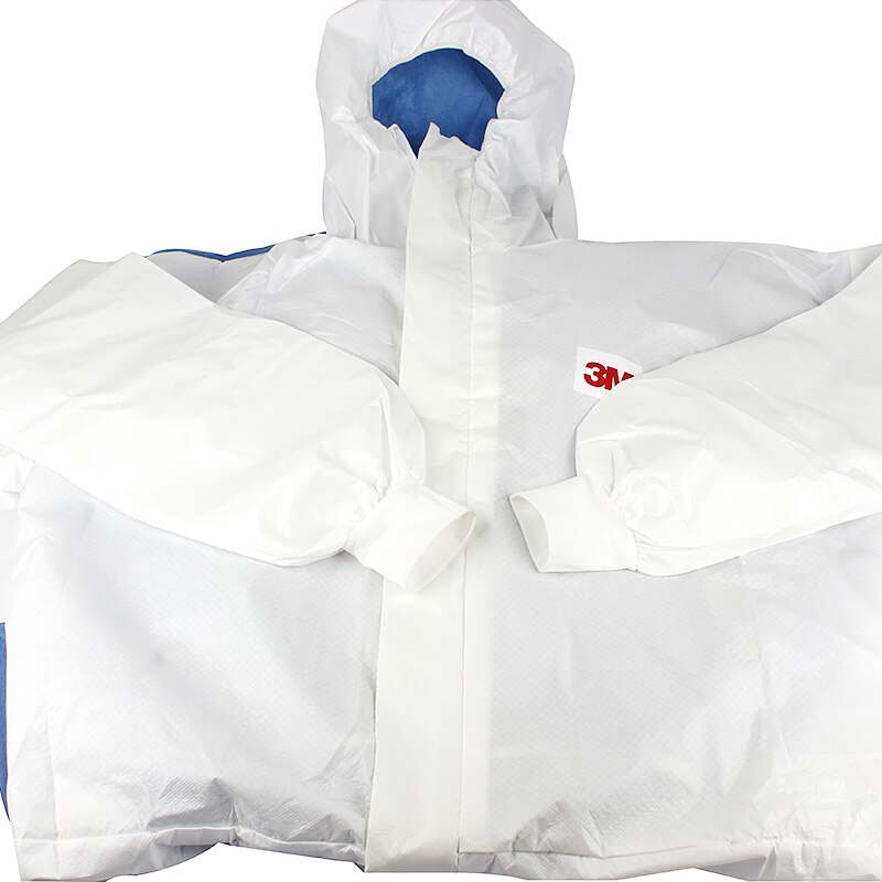3M 4535 Chemical Coveralls Hooded Protective Elastic Waist Clothing Against Dry Particles/Chemical Splash H020109
