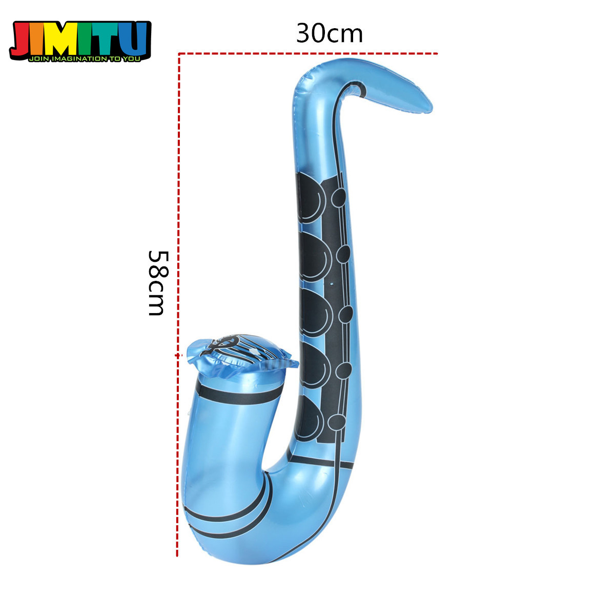 JIMITU Lustige Zufällige Farbe Aufblasbare Rolle Saxophon Gitarre Spielzeug Phantasie Blow Up Kinder Partei Aufblasbare Rock Band Spielzeug