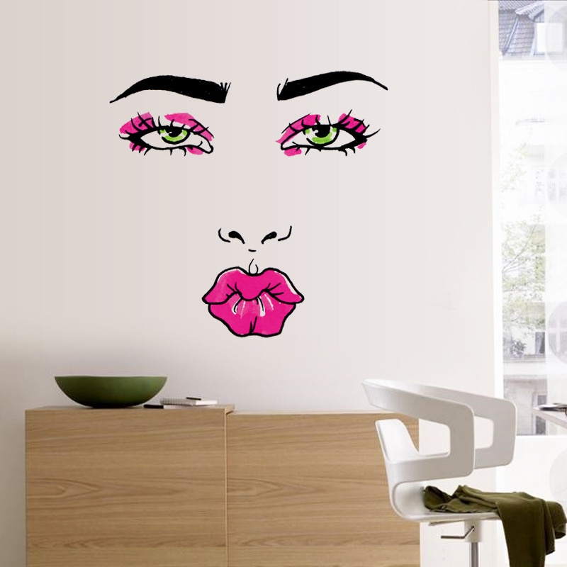 Lips woman DIY Wall Stickers Family House Sticker on the wall living room Home Decor Art Decals Wallpaper decoration