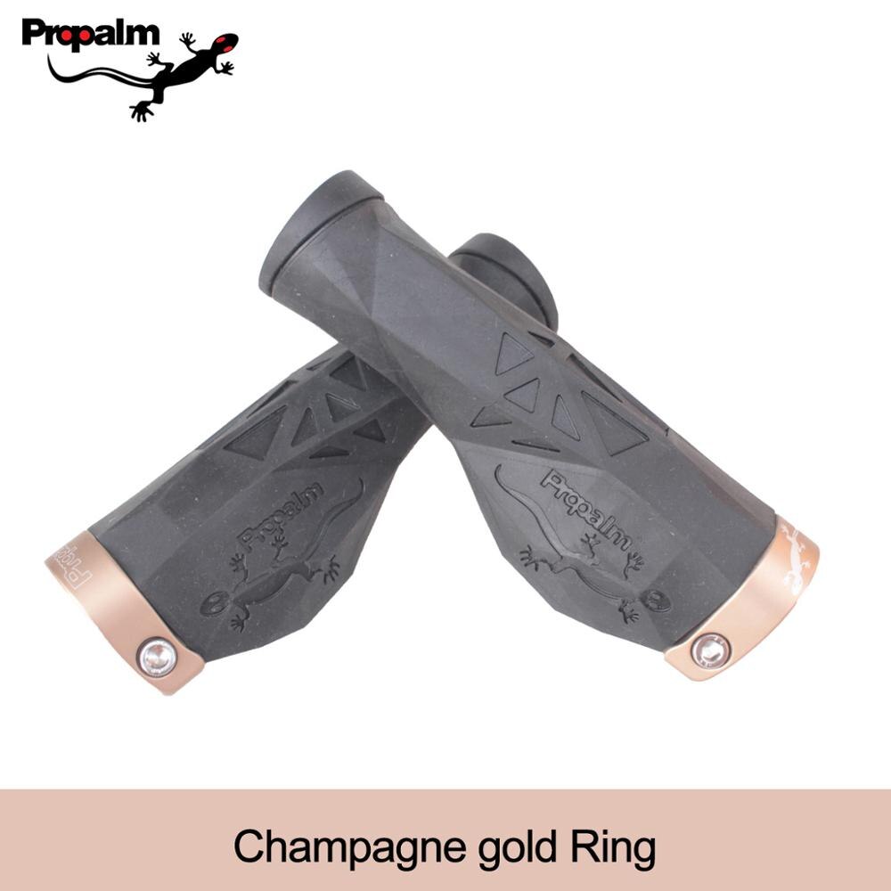 Propalm Gecko F1980EP2 Cycling Grips MTB Handlebar TPR Rubber Grip for Mountain Bike Fixed Gear Bicycle Accessories: Champagne gold