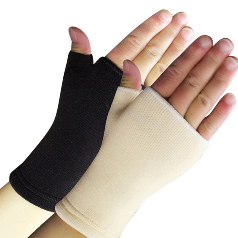 1 par ultra-tyndt ventileret håndledsgigt support ærme støtte handsker elastisk håndled håndled sport sports armbånd