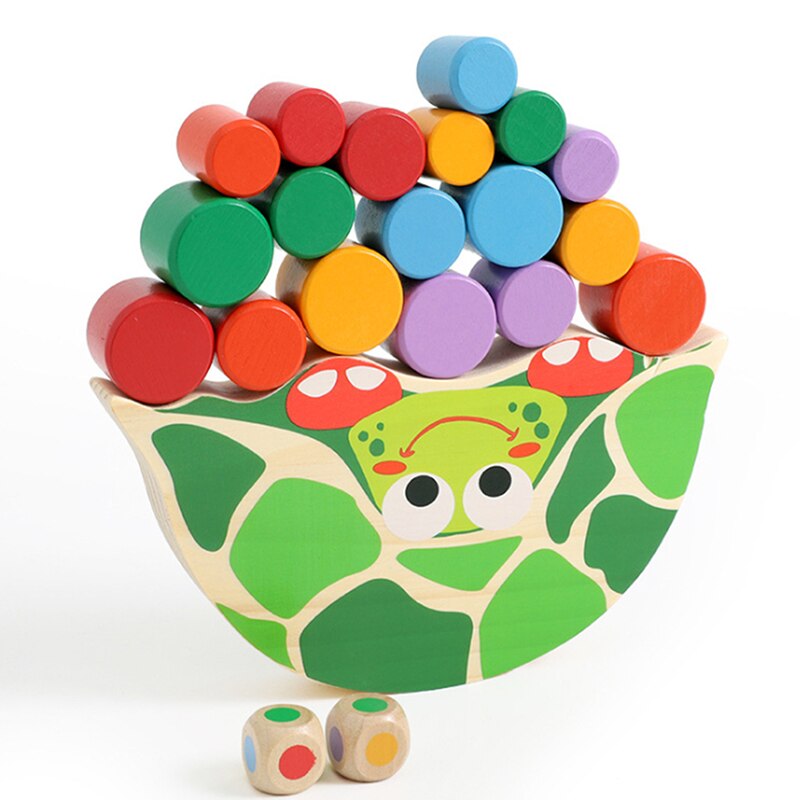 Creatieve Baby Leuke Speelgoed Hout Schildpad Balance Game Kids Educatief Speelgoed Voor Kinderen Houten Speelgoed Balancing Blokken Voor Kinderen: Default Title