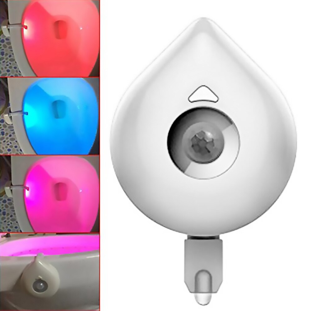 Neue LED Wc sitz nachtlicht Induktion lampe Motion sensor WC lampe 8 farben Variable lampe Hintergrundbeleuchtung Verwendet für toiletten