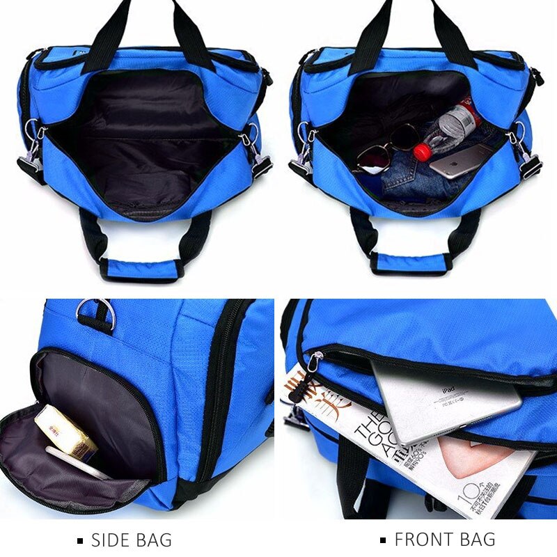 Scione Women Waterproof Sport Travel Bags Men Large Capacity Nylon Luggage Handbags Simple Outdoor Fitness Casual Crossbody Pack