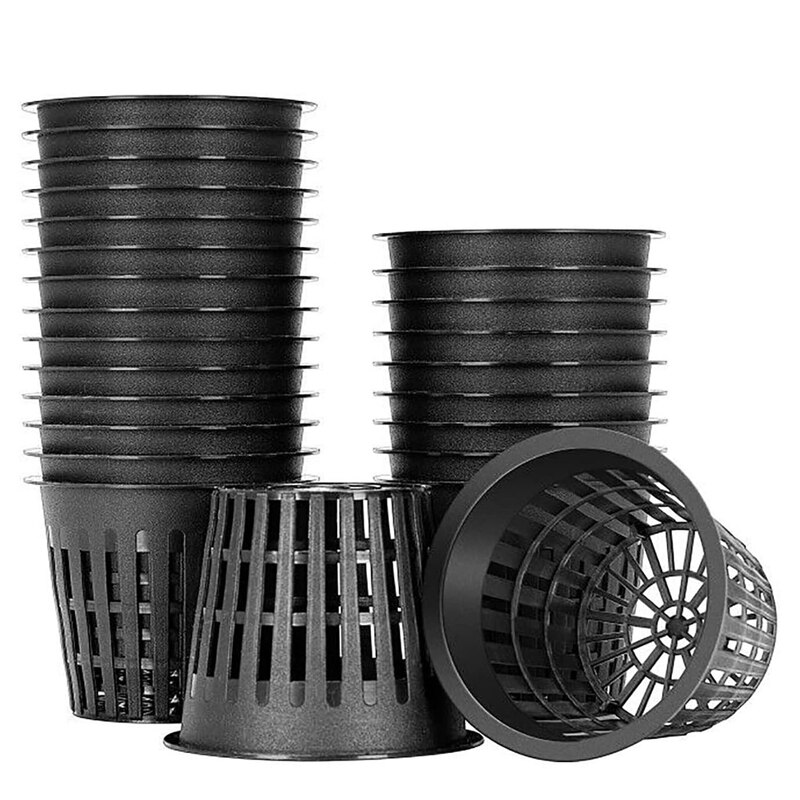 60 pakke 3 tommers nettkopper spaltet mesh avlet leppefilter plantepotte bøttekurv til hydroponics: misligholde tittel