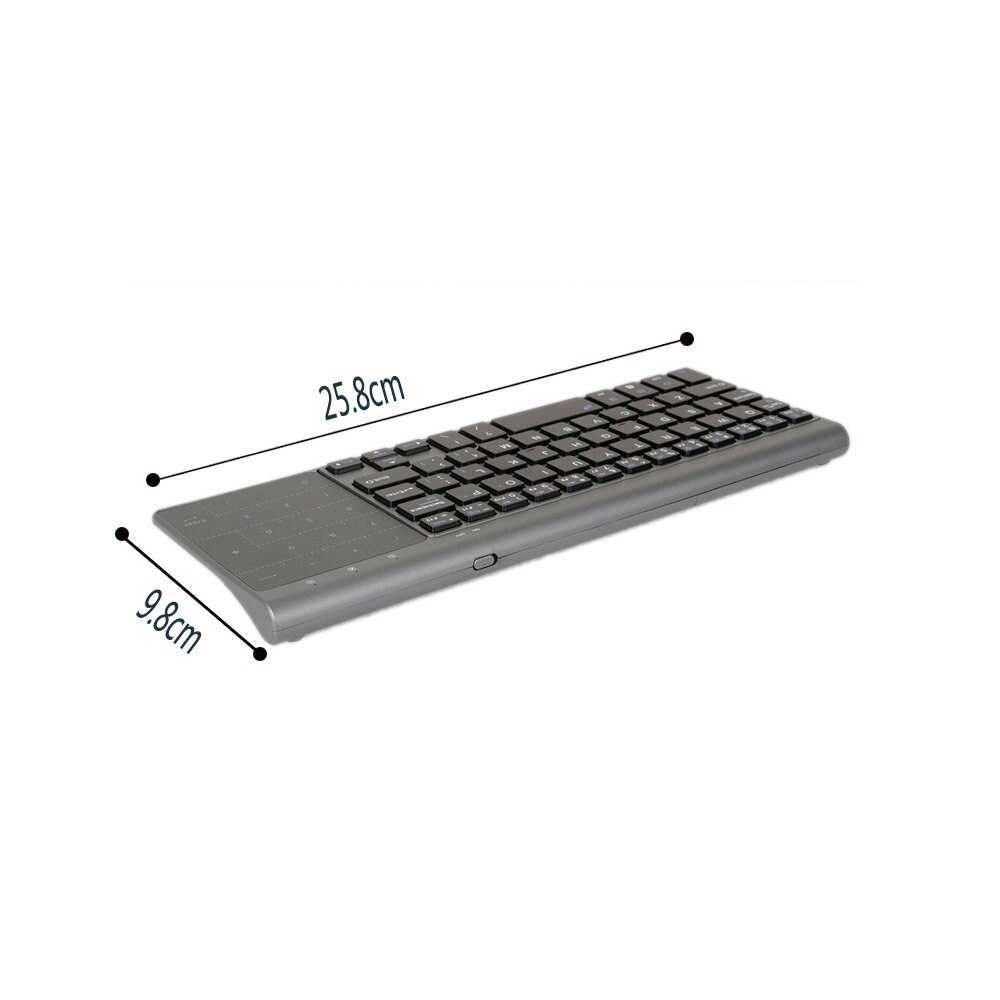 2.4G Wireless Keyboard with Touchpad and Numpad for Windows PC Laptop Ios pad Smart TV HTPC Android Box