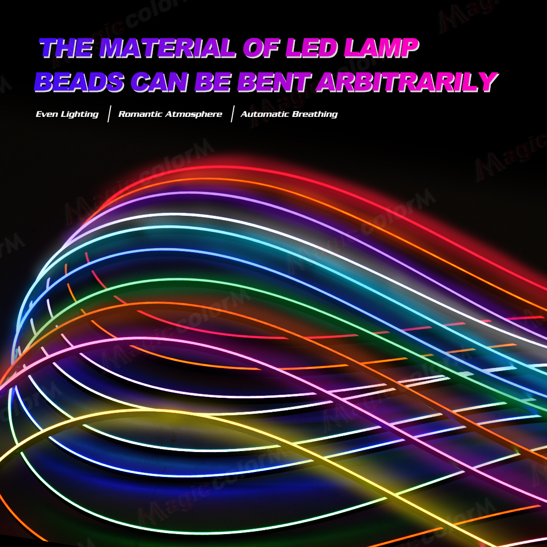 Vgetting Ambient Light 110CM LED Acrylic Strip For Auto DIY Cuttable Flexible Decorative Lamp Hidden Car Interior White Red Blue