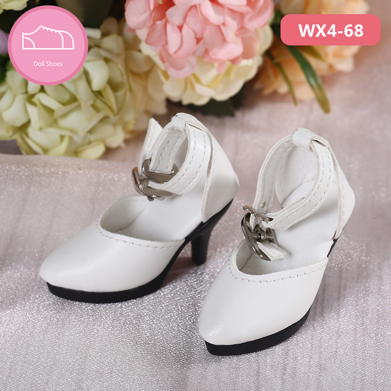 Buty dla lalki BJD 1 para 6cm PU skórzane buty moda Mini zabawka Shoes1/4 lalki dla Chateau Fairyland Luts Doll 2 kolorowe akcesoria: SZARY