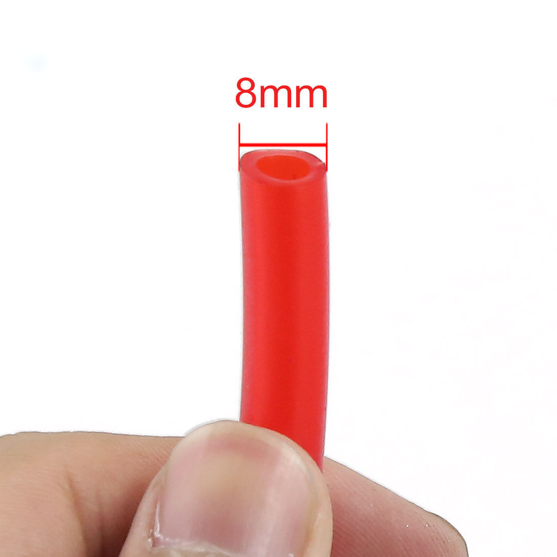 Manguera de tubo para de gasolina y motocicleta de 1M, 5mm, I/D, 8mm O/D, Material de caucho rojo, tubería de suministro