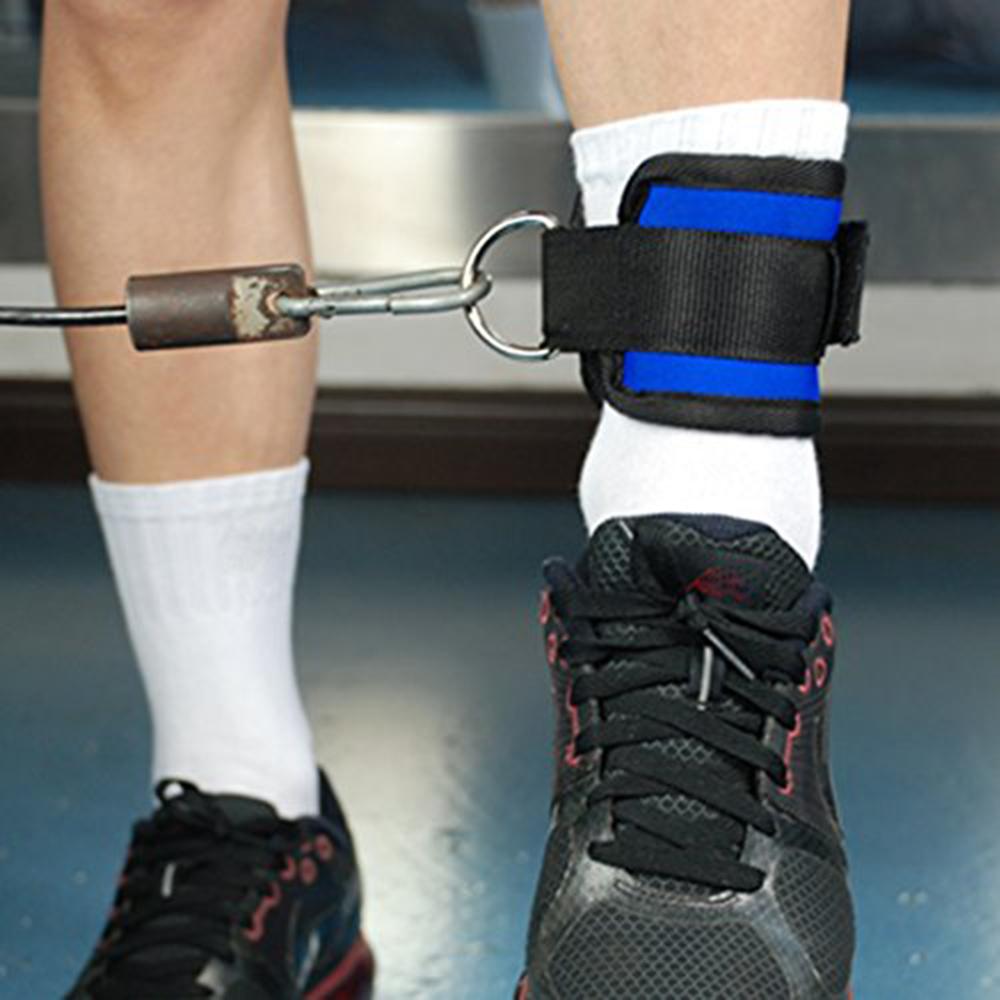 Correa de tobillo d-ring con puños duraderos accesorios de banda de resistencia para abdominales, piernas y glúteos ejercicio gimnasio en casa equipo de Fitness peso