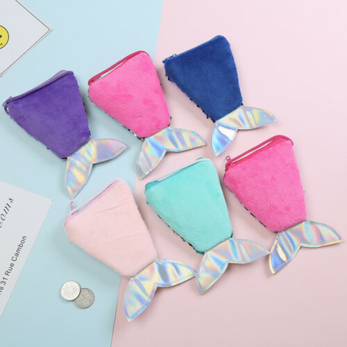 Petite fille changement coloré Sequin queue de sirène sac portefeuille porte-monnaie porte-monnaie pochette Notecase