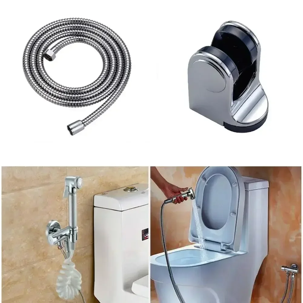 Badkamer Toilet Douchekop Zelf Handheld Toilet Bidets Sproeier Set Muurbeugel Hand Bidet Kraan Reiniging