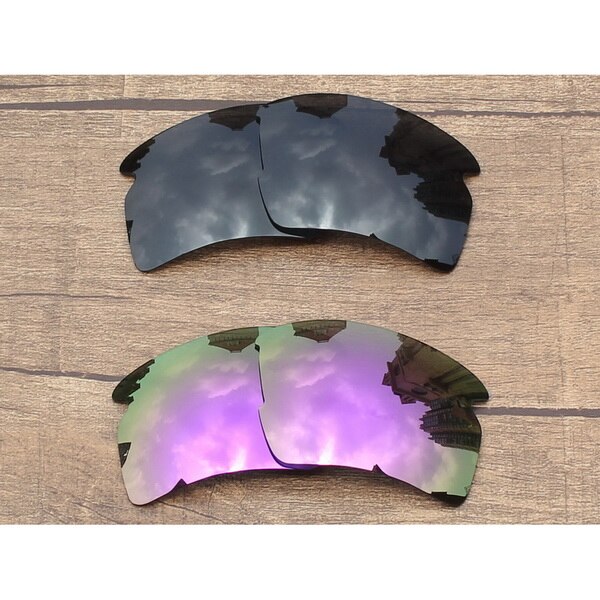 Vonxyz 20 + wybór kolorów spolaryzowane wymienne soczewki i skarpetki do uszu i noski do ramki Oakley Flak 2.0 XL: Black and Violet